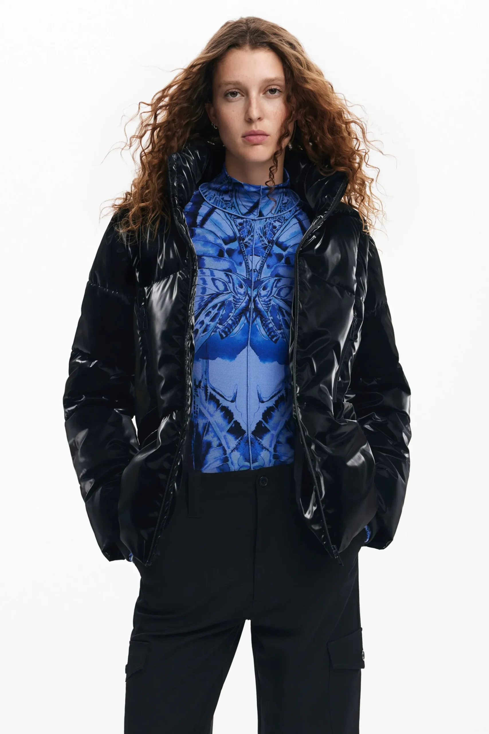 Abrigos Y Chaquetas-Desigual Abrigo acolchado capucha