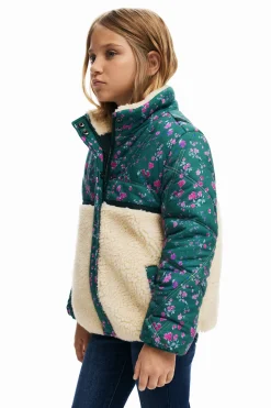 Abrigos Y Chaquetas-Desigual Abrigo acolchado combinado