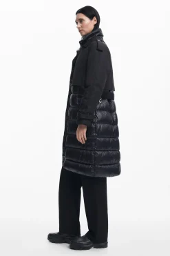 Abrigos Y Chaquetas-Desigual Abrigo acolchado combinado