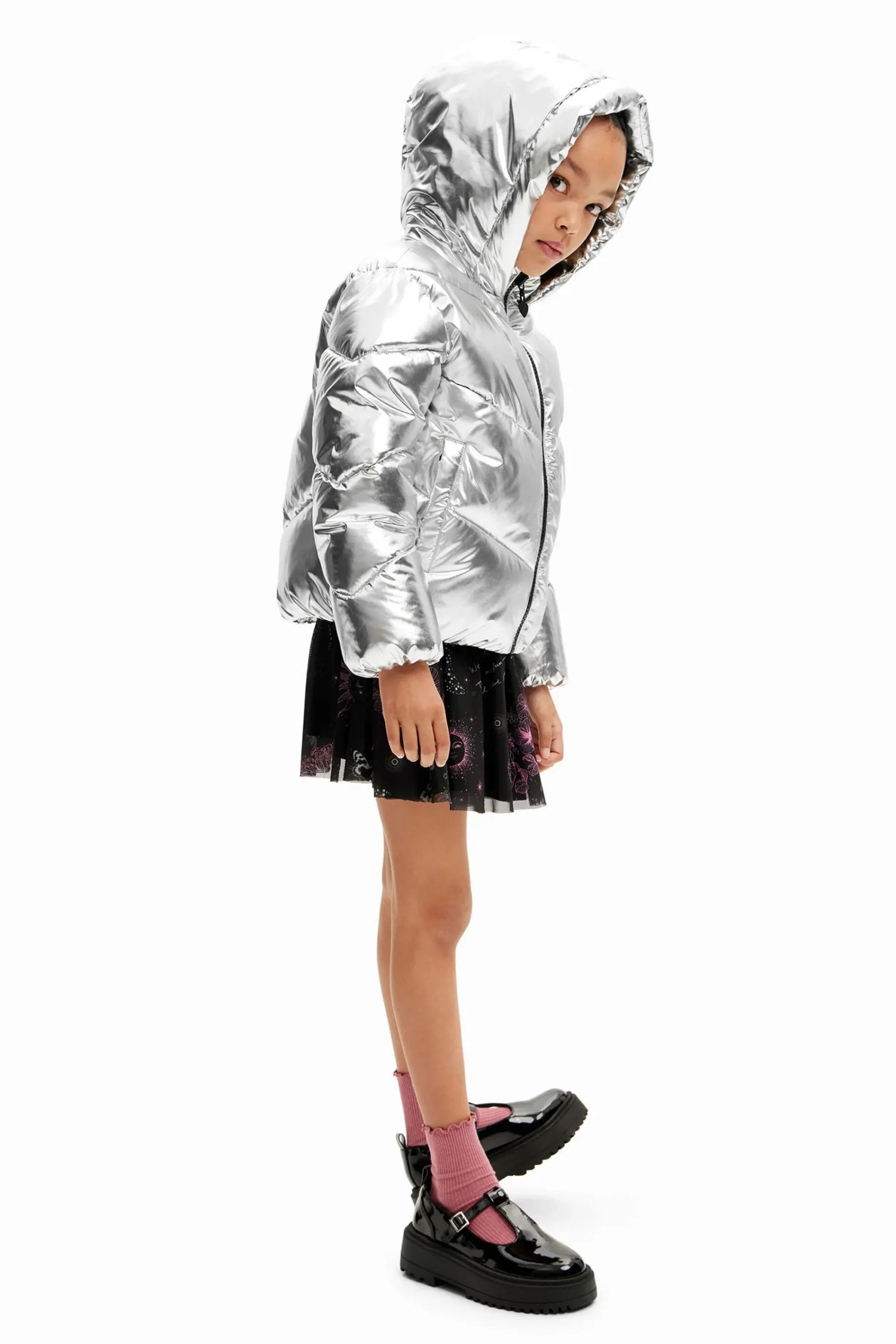 Abrigos Y Chaquetas-Desigual Abrigo acolchado metalizado
