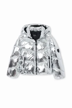Abrigos Y Chaquetas-Desigual Abrigo acolchado metalizado
