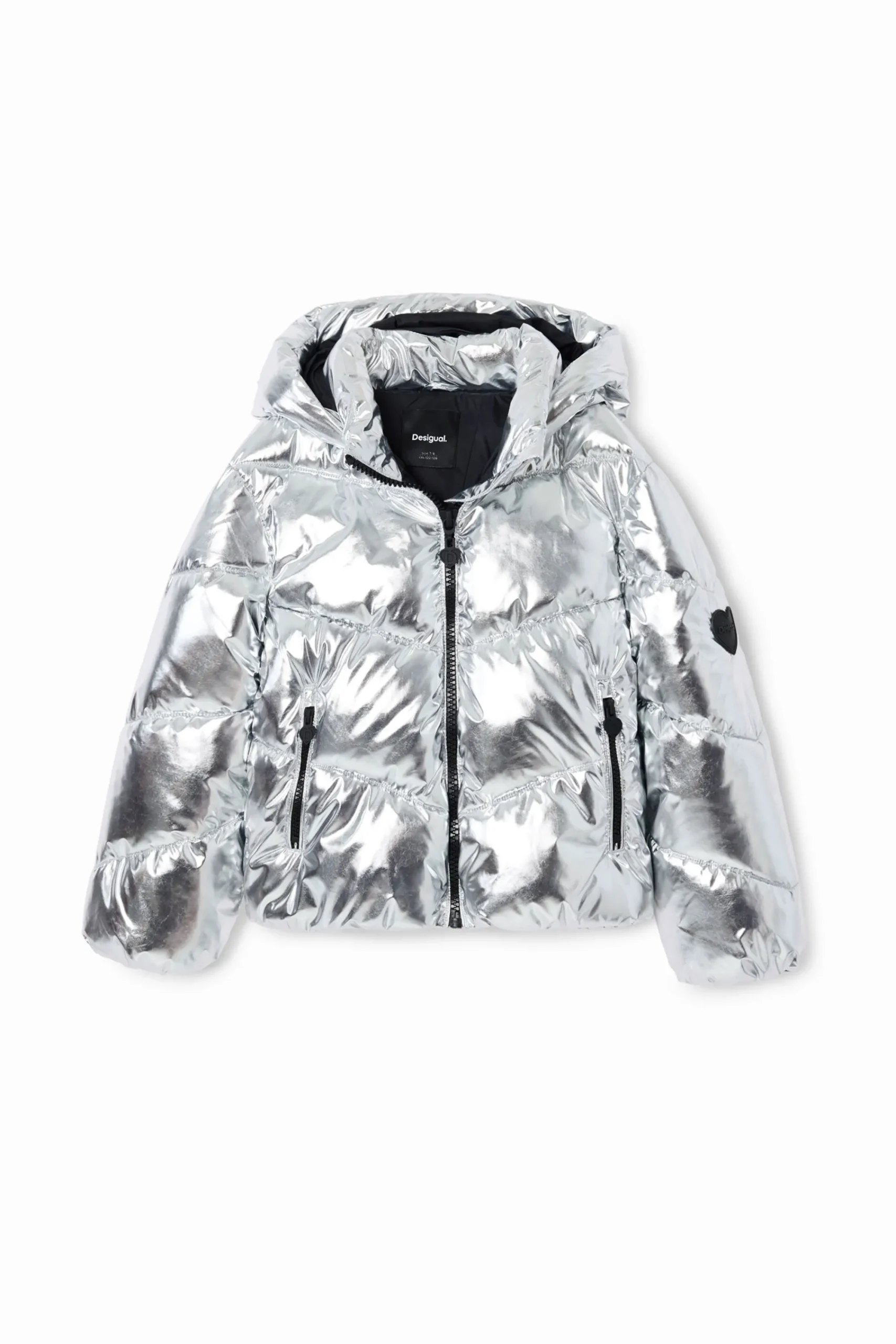 Abrigos Y Chaquetas-Desigual Abrigo acolchado metalizado