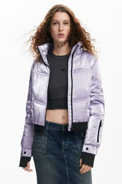 Abrigos Y Chaquetas-Desigual Abrigo acolchado metalizado