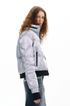 Abrigos Y Chaquetas-Desigual Abrigo acolchado metalizado