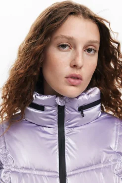 Abrigos Y Chaquetas-Desigual Abrigo acolchado metalizado