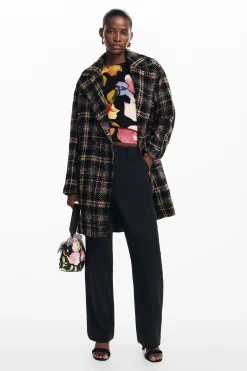 Abrigos Y Chaquetas-Desigual Abrigo corto cuadros