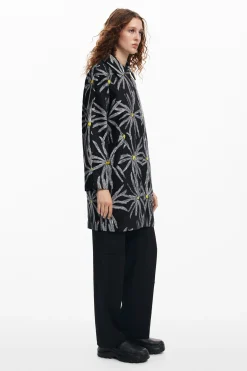 Abrigos Y Chaquetas-Desigual Abrigo estampado margaritas