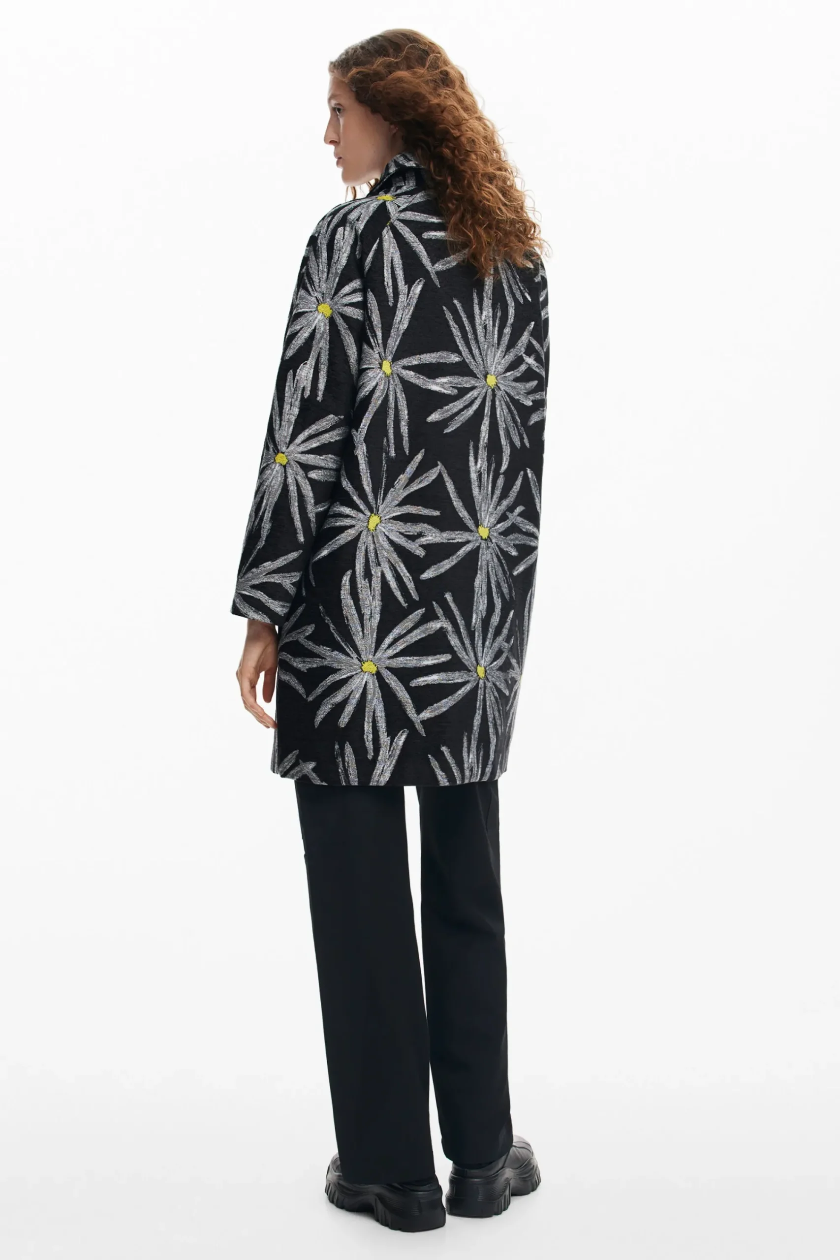 Abrigos Y Chaquetas-Desigual Abrigo estampado margaritas