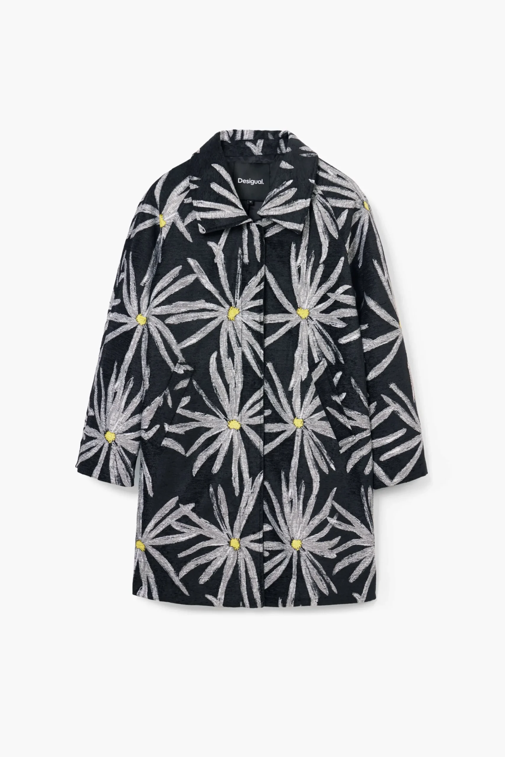 Abrigos Y Chaquetas-Desigual Abrigo estampado margaritas