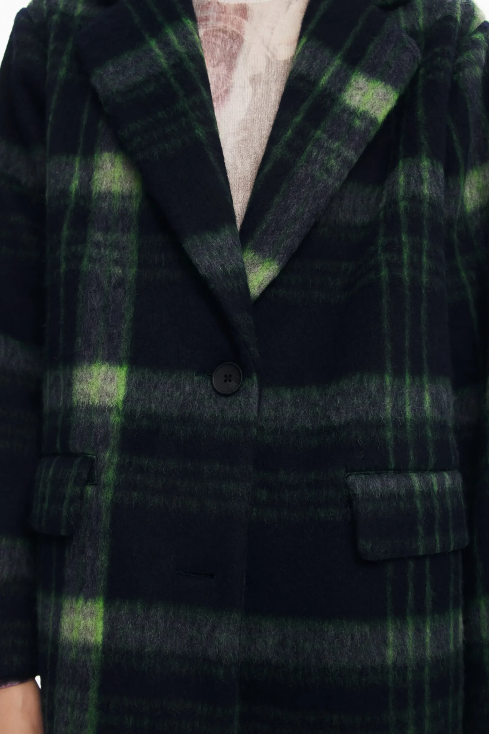 Abrigos Y Chaquetas-Desigual Abrigo largo cuadros