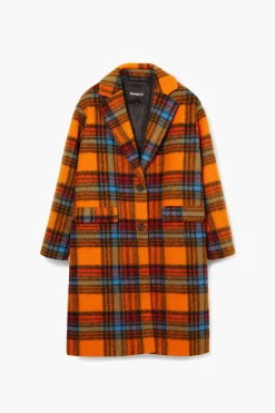 Abrigos Y Chaquetas-Desigual Abrigo largo cuadros