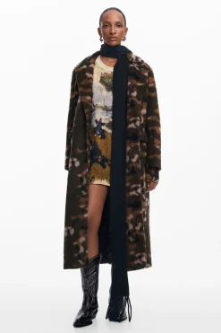 Abrigos Y Chaquetas-Desigual Abrigo largo estampado