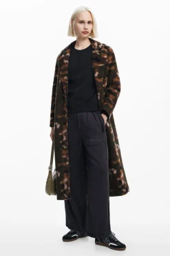Abrigos Y Chaquetas-Desigual Abrigo largo estampado