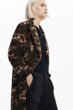 Abrigos Y Chaquetas-Desigual Abrigo largo estampado