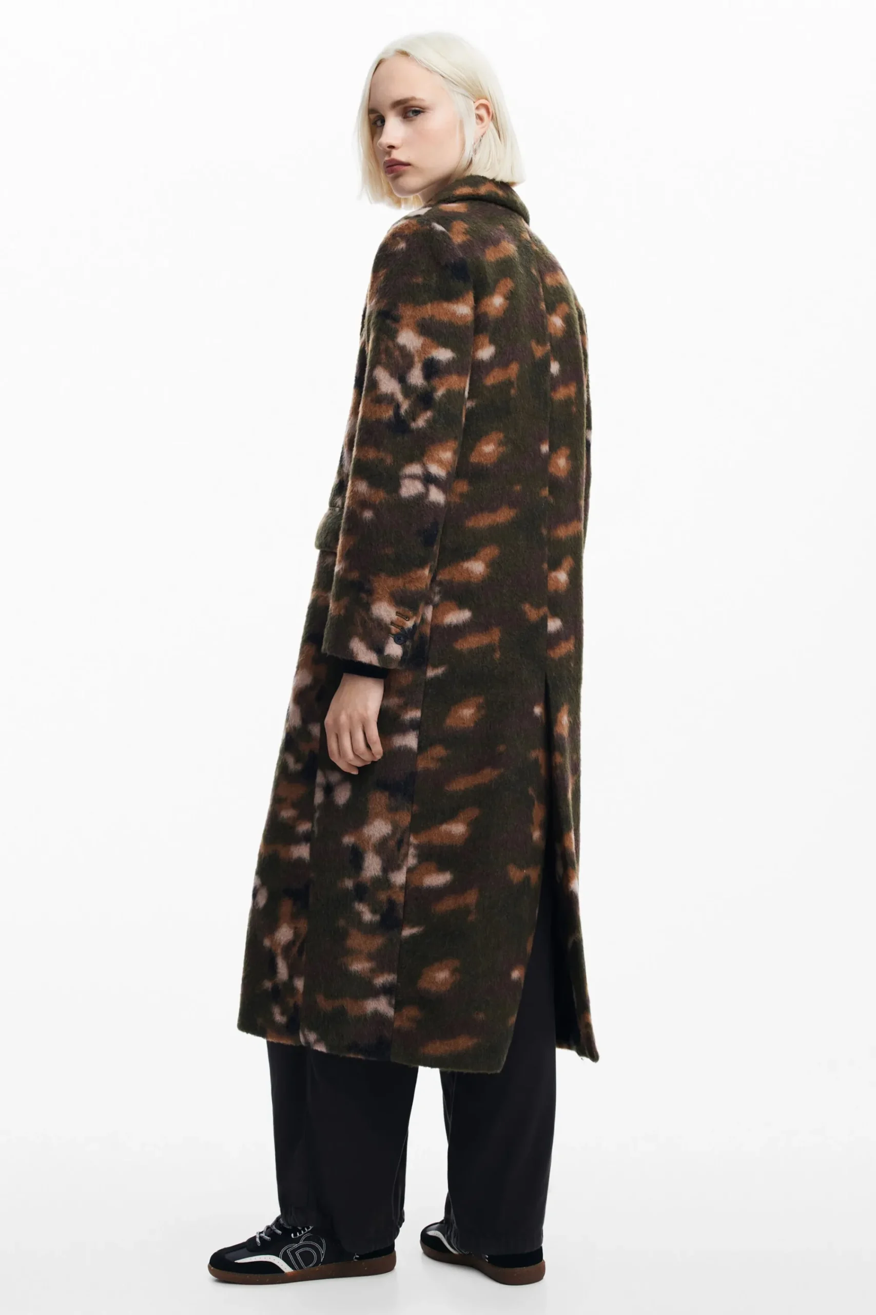 Abrigos Y Chaquetas-Desigual Abrigo largo estampado