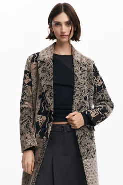 Abrigos Y Chaquetas-Desigual Abrigo largo patch