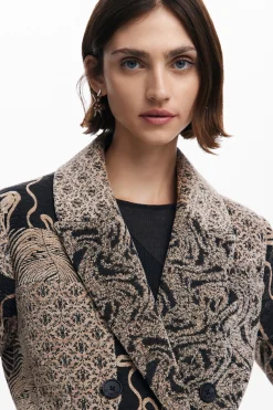 Abrigos Y Chaquetas-Desigual Abrigo largo patch