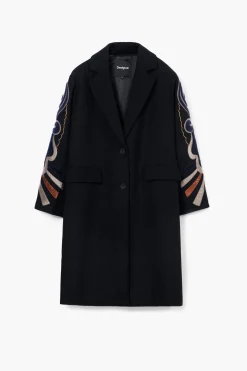 Abrigos Y Chaquetas-Desigual Abrigo mangas estampadas