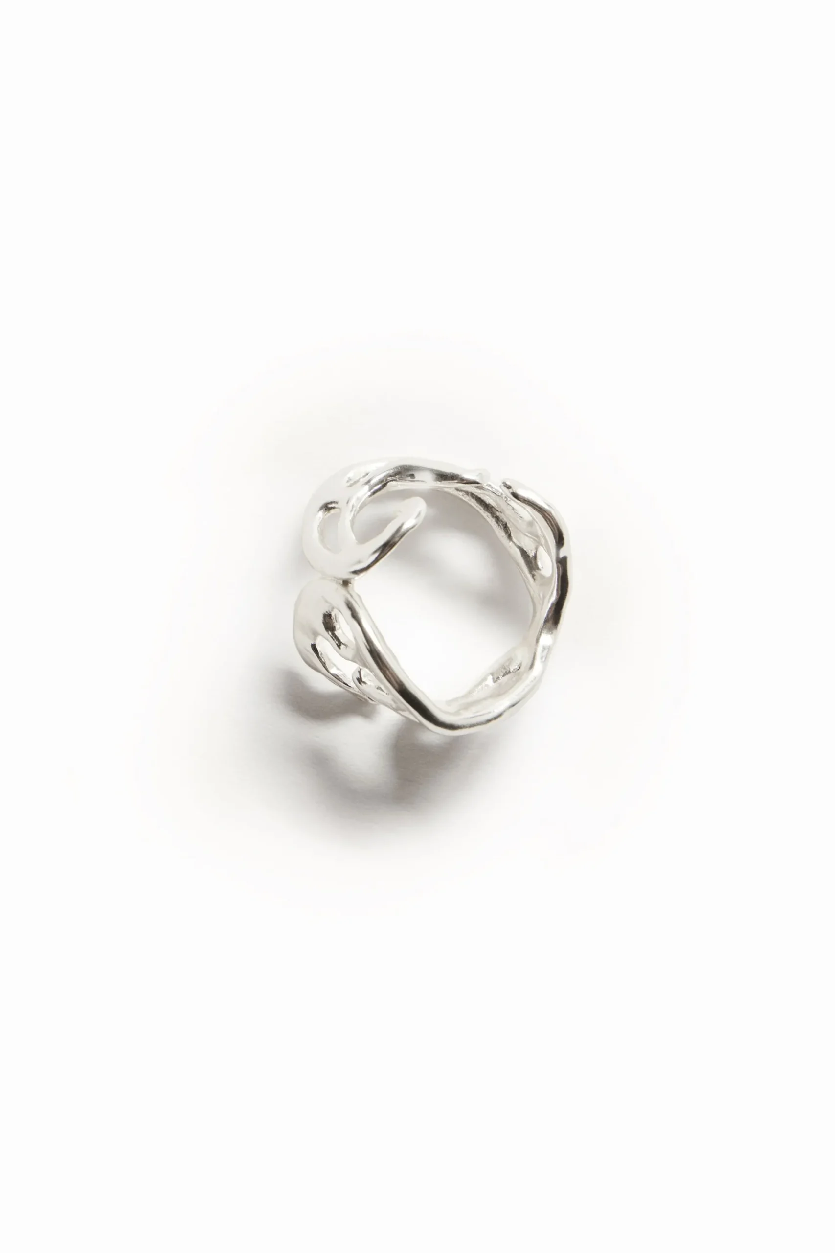 Joyería-Desigual Anillo formas orgánicas baño plata Zalio