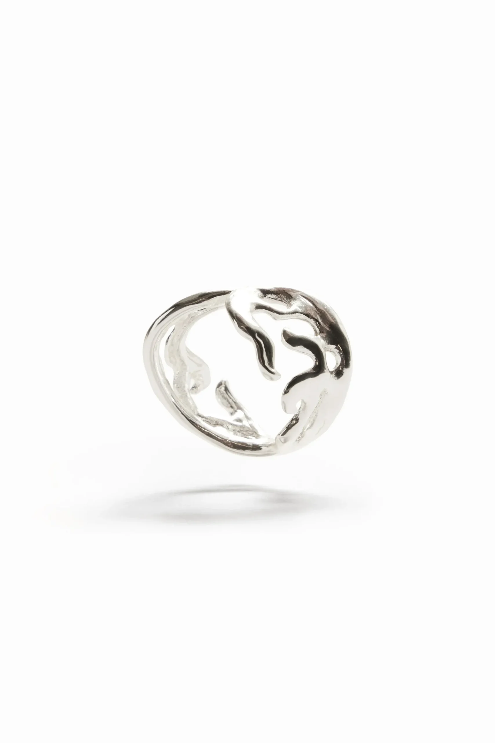 Joyería-Desigual Anillo formas orgánicas baño plata Zalio