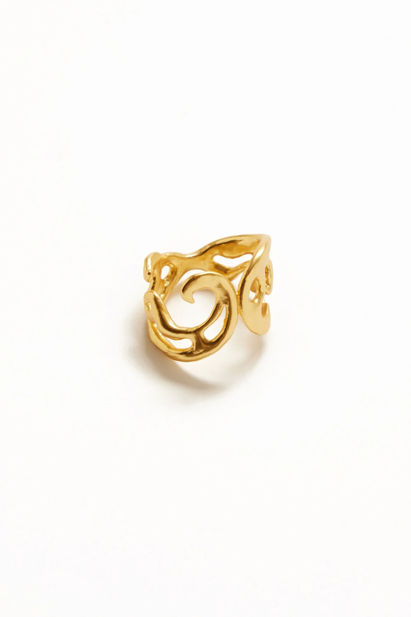 Joyería-Desigual Anillo formas orgánicas baño oro Zalio