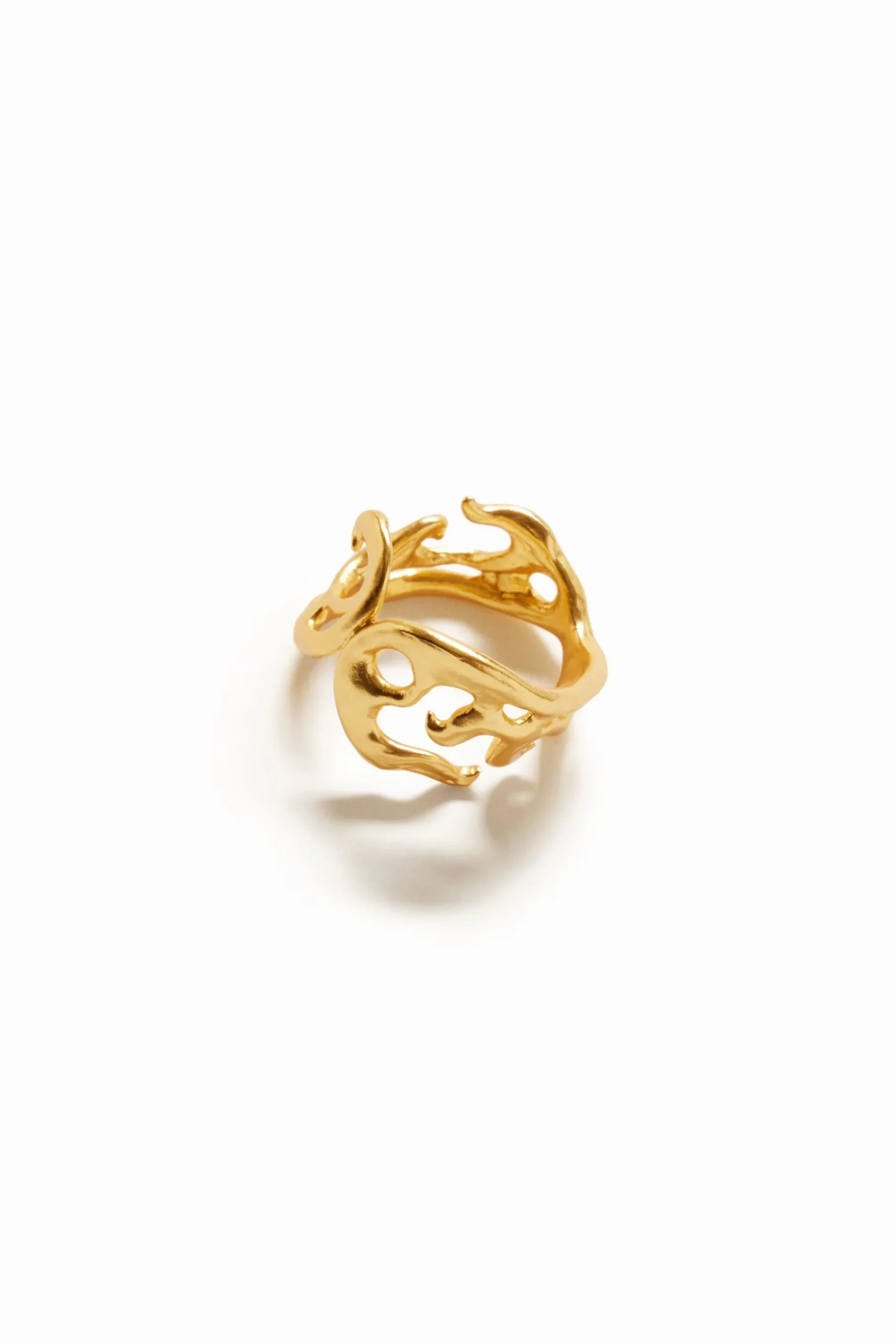 Joyería-Desigual Anillo formas orgánicas baño oro Zalio