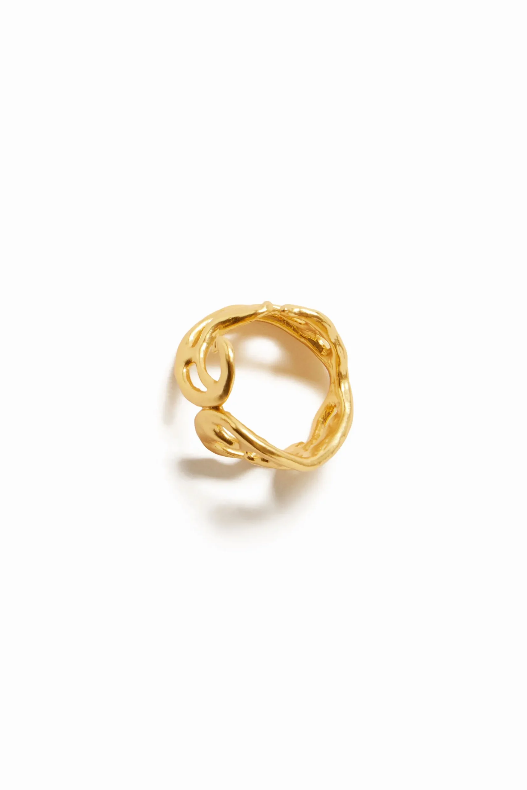 Joyería-Desigual Anillo formas orgánicas baño oro Zalio
