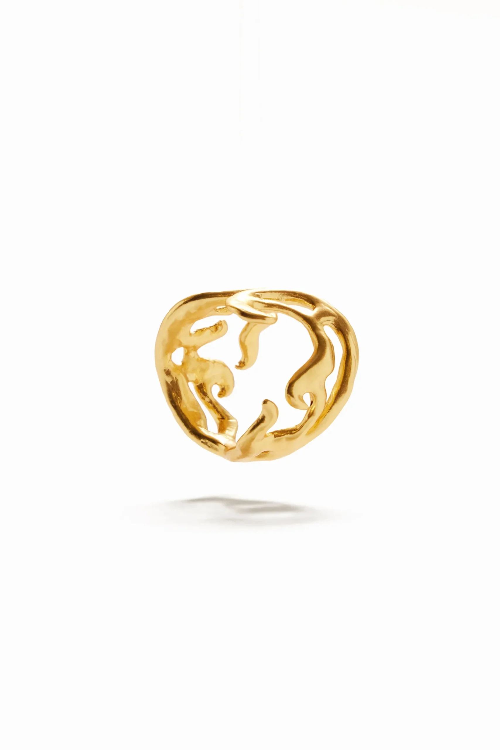 Joyería-Desigual Anillo formas orgánicas baño oro Zalio