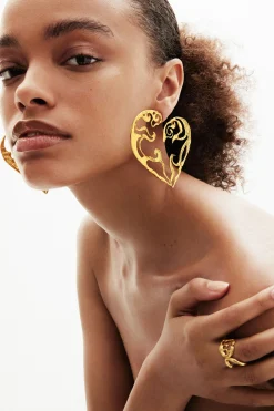 Joyería-Desigual Anillo formas orgánicas baño oro Zalio