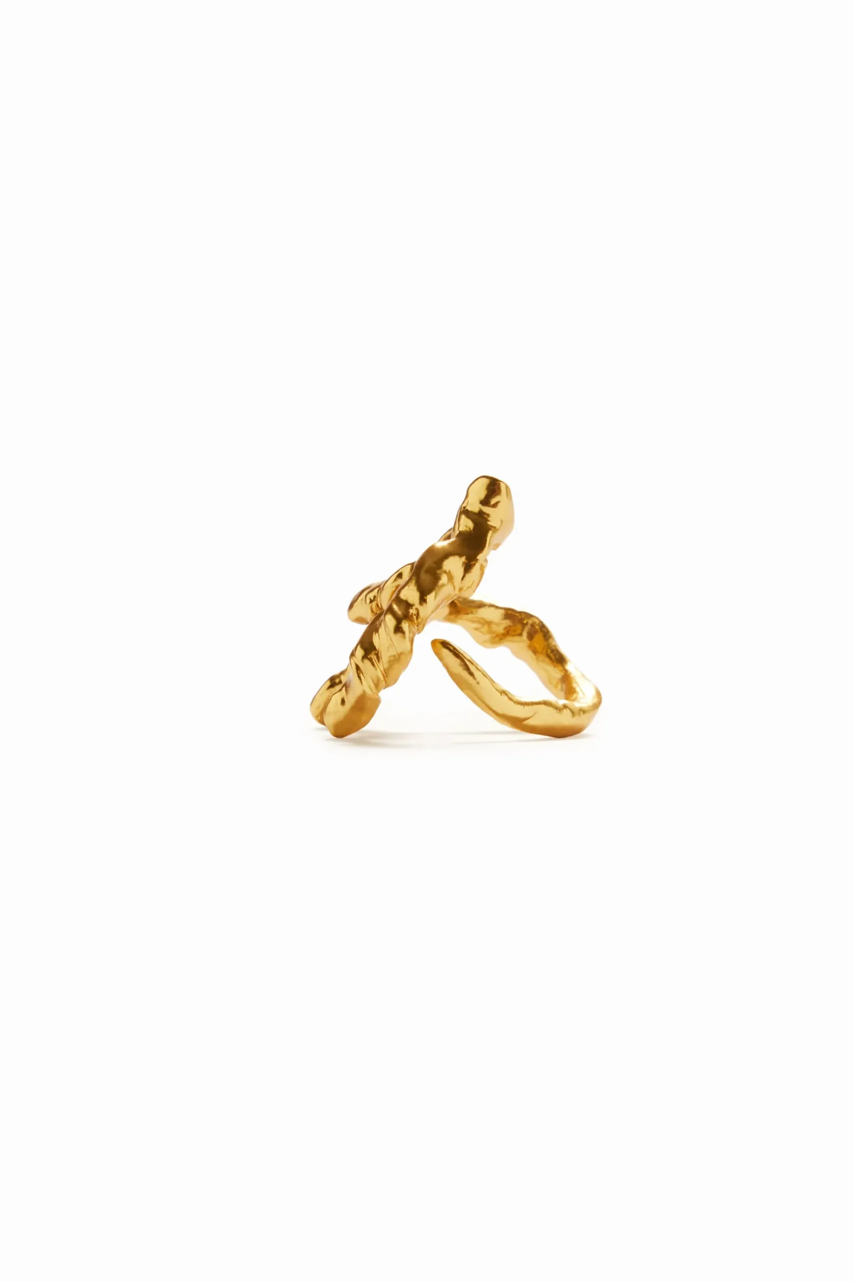 Joyería-Desigual Anillo letra A baño oro Zalio