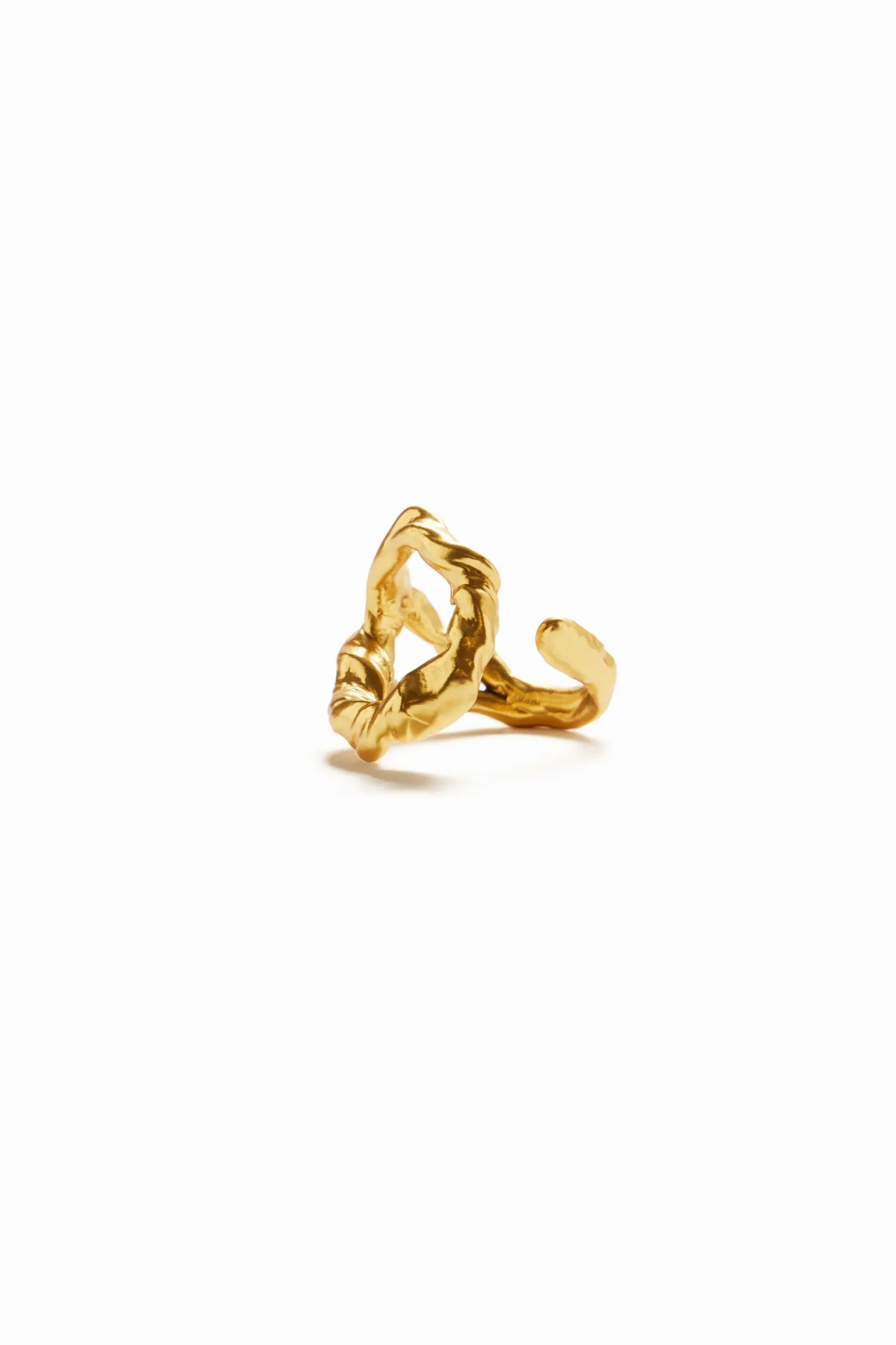 Joyería-Desigual Anillo letra O baño oro Zalio
