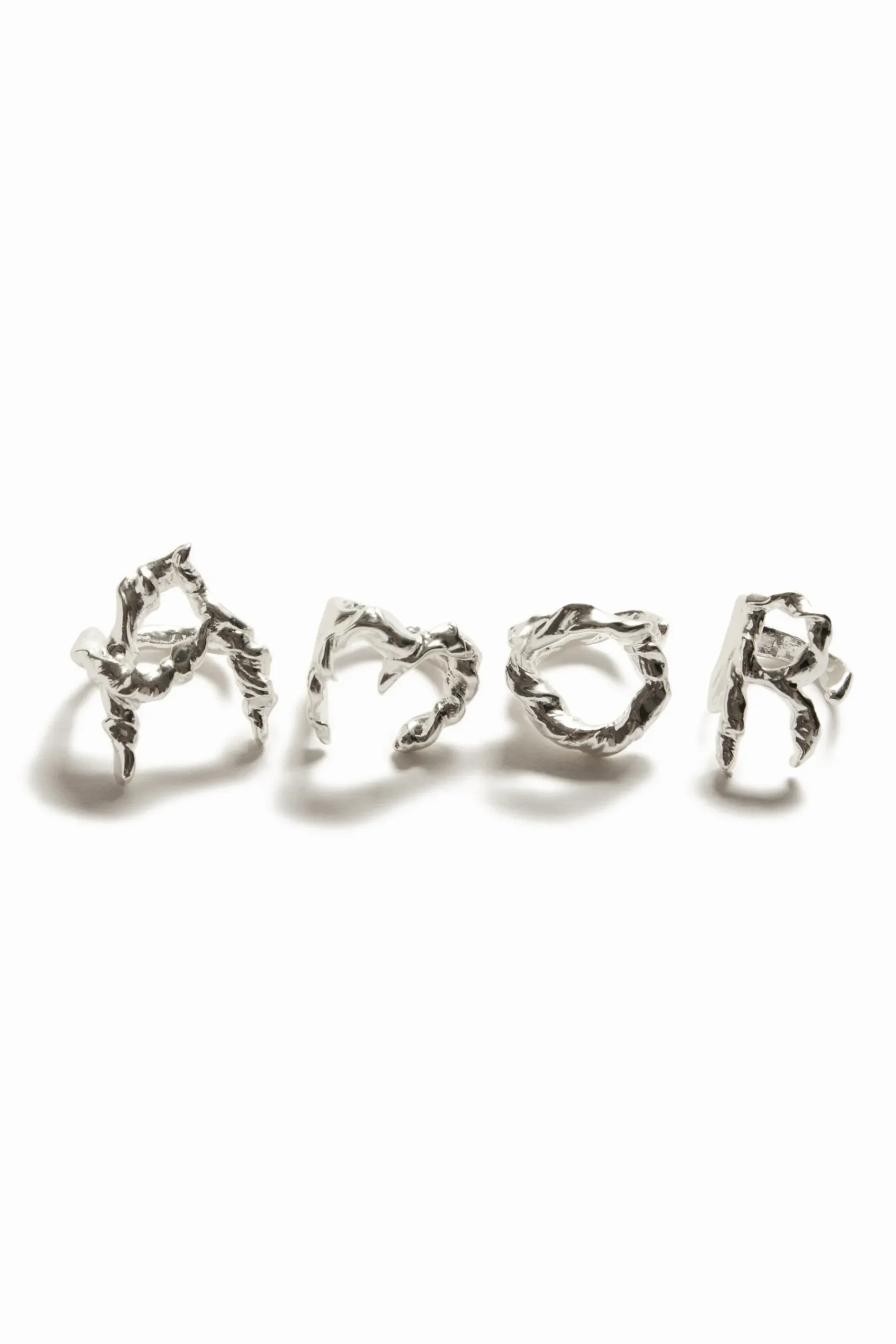 Joyería-Desigual Anillo letra O baño plata Zalio