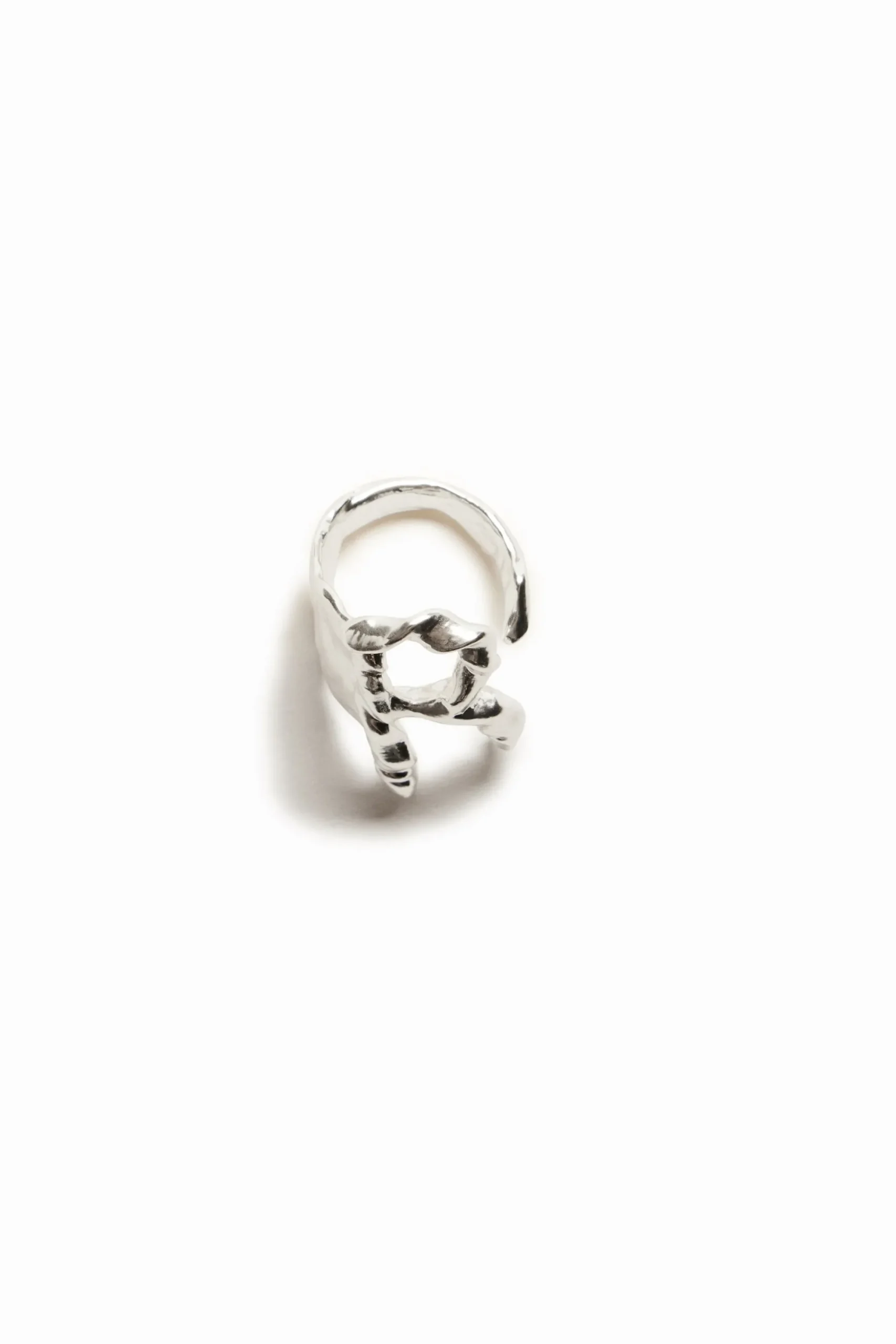 Joyería-Desigual Anillo letra R baño plata Zalio