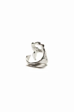 Joyería-Desigual Anillo letra R baño plata Zalio