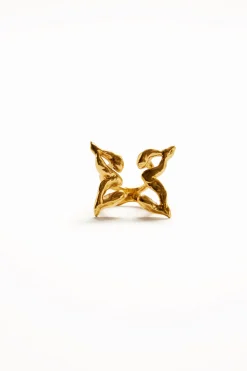 Joyería-Desigual Anillo mariposa baño oro Zalio