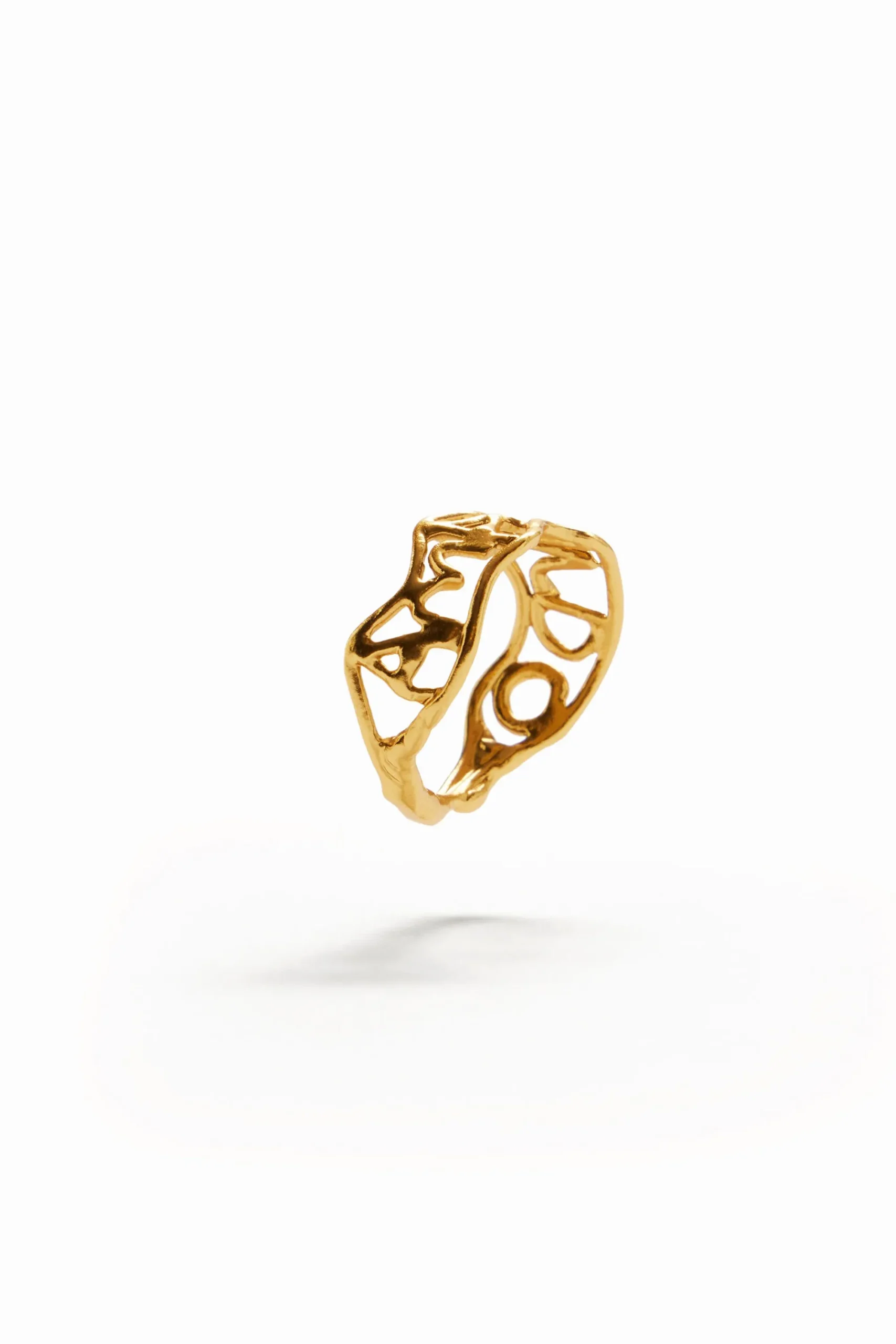 Joyería-Desigual Anillo mensaje baño oro Zalio
