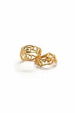 Joyería-Desigual Anillo mensaje baño oro Zalio
