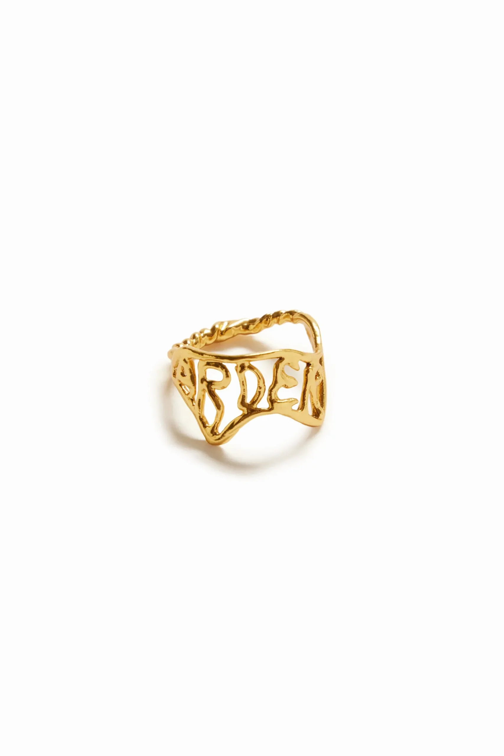 Joyería-Desigual Anillo mensaje baño oro Zalio