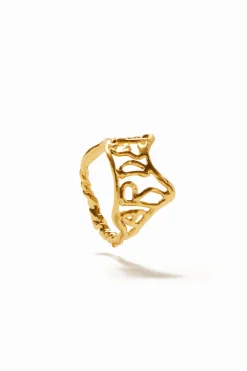 Joyería-Desigual Anillo mensaje baño oro Zalio