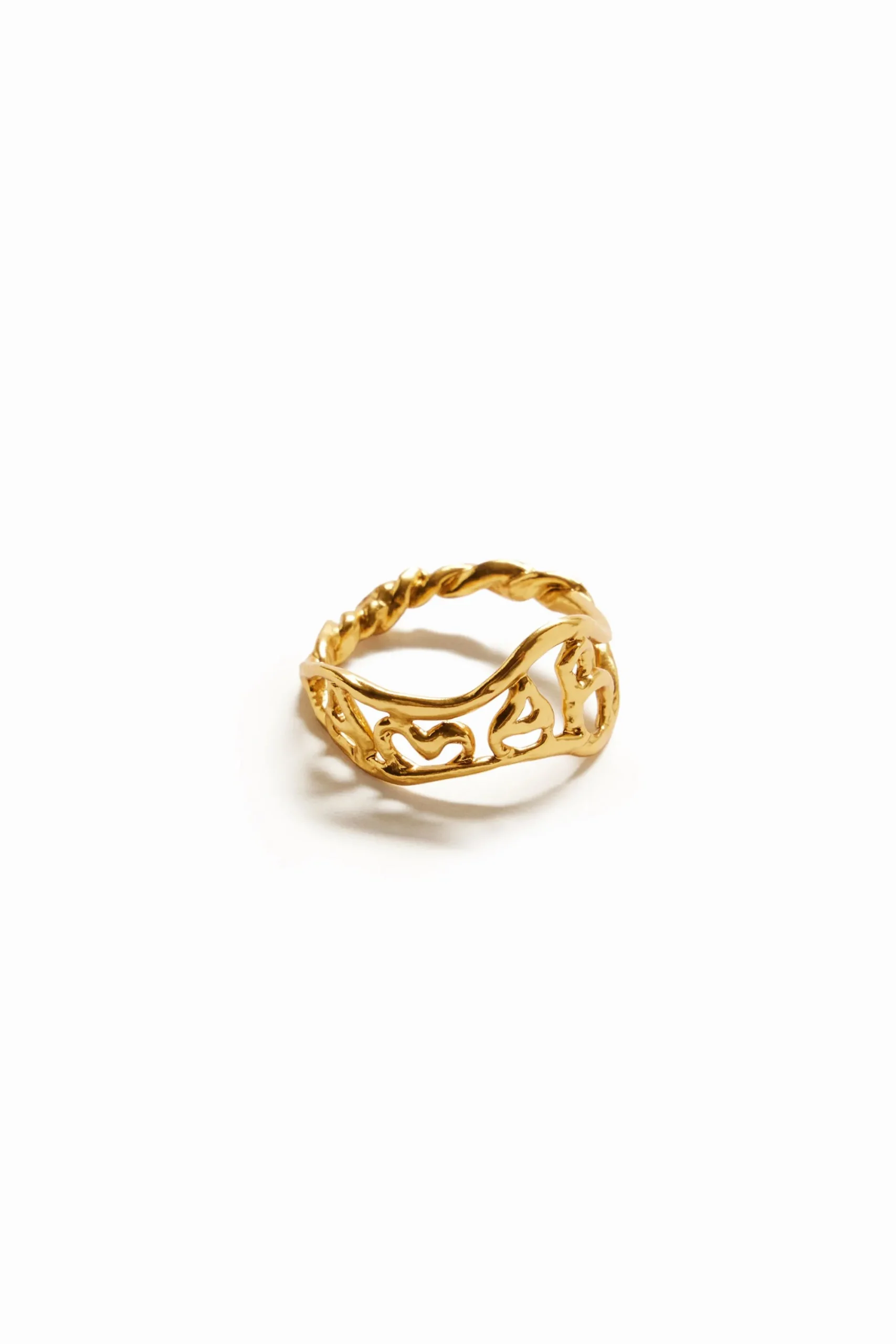 Joyería-Desigual Anillo mensaje baño oro Zalio