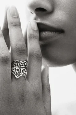 Joyería-Desigual Anillo mensaje baño oro Zalio