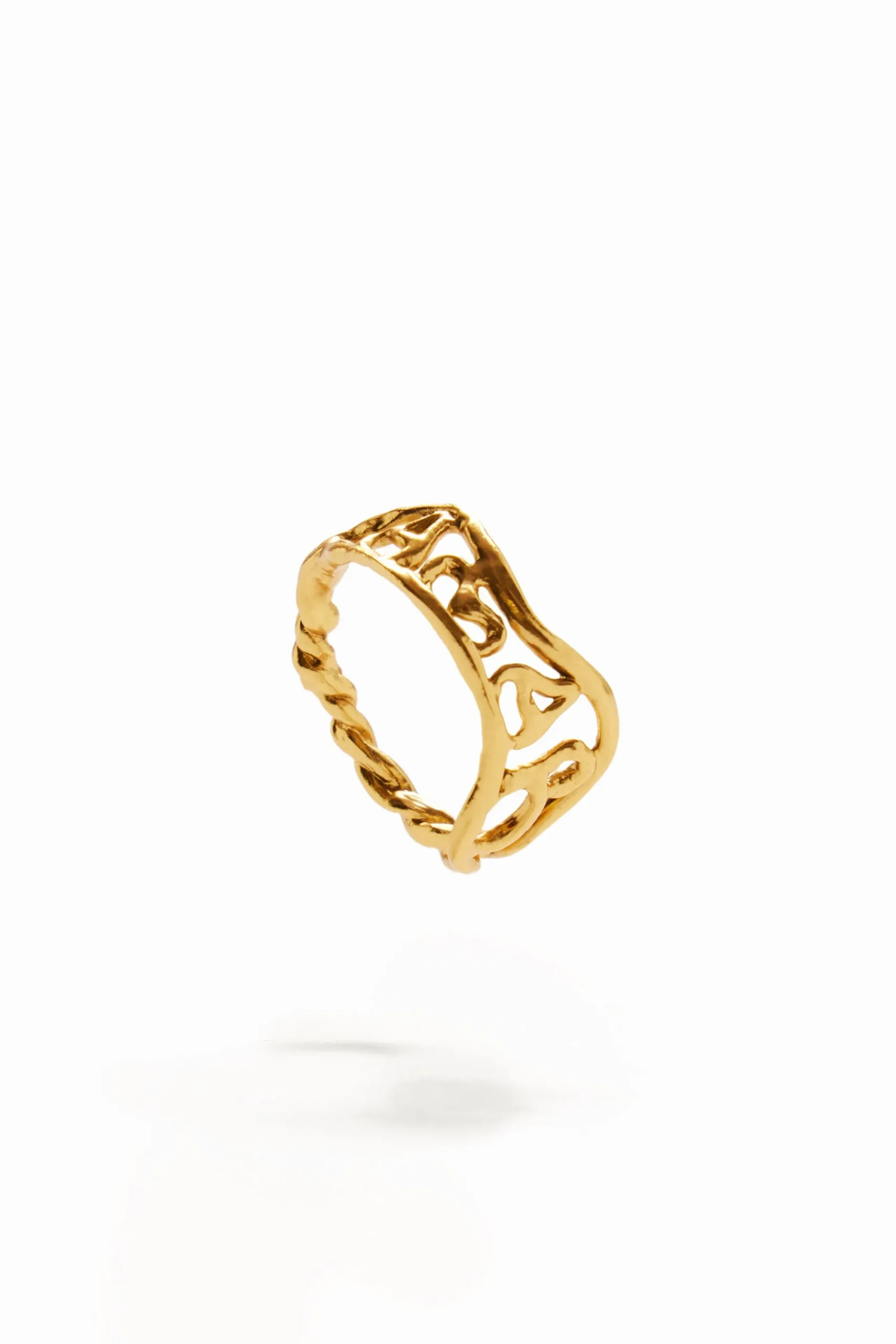 Joyería-Desigual Anillo mensaje baño oro Zalio