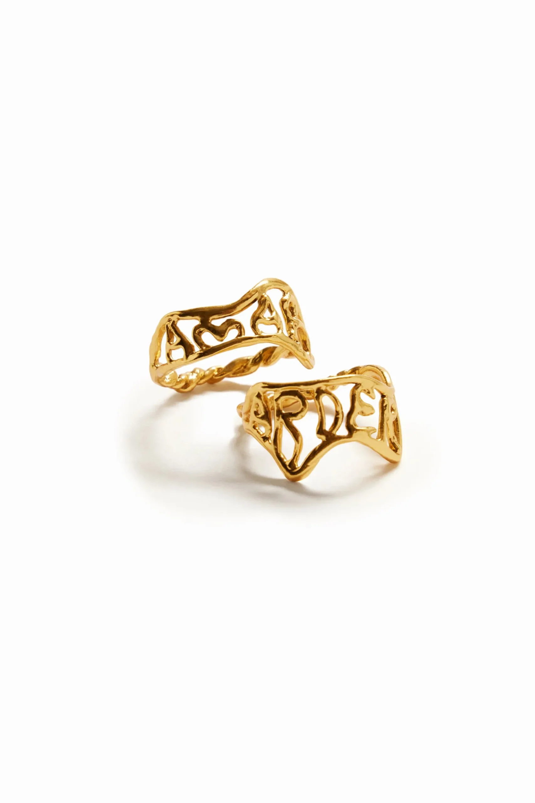 Joyería-Desigual Anillo mensaje baño oro Zalio