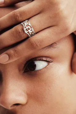 Joyería-Desigual Anillo mensaje baño plata Zalio