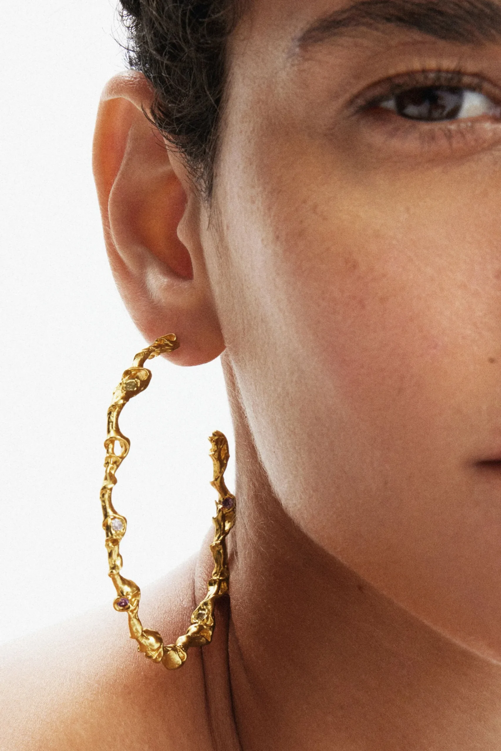 Joyería-Desigual Aros XL baño oro Zalio