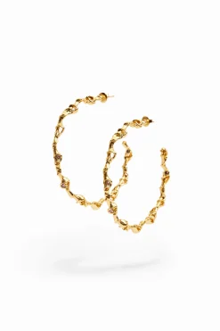 Joyería-Desigual Aros XL baño oro Zalio