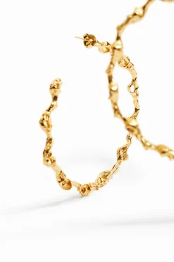 Joyería-Desigual Aros XL baño oro Zalio