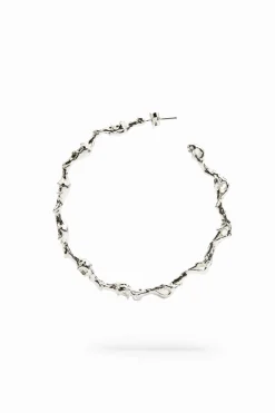Joyería-Desigual Aros XL baño plata Zalio