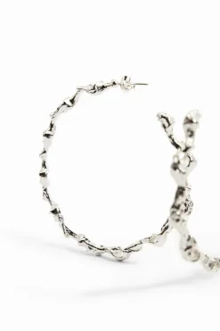 Joyería-Desigual Aros XL baño plata Zalio