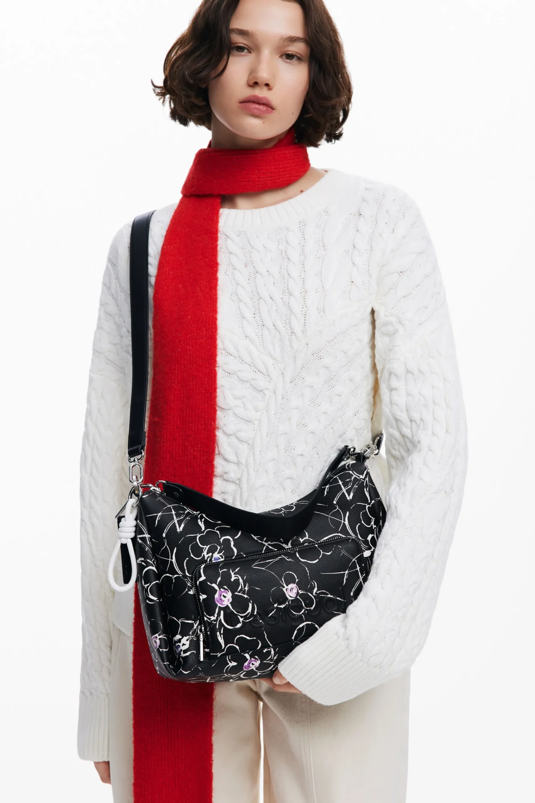 Bolsos-Desigual Bandolera M flores